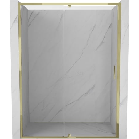 Mexen Exo Duschdrehtür 130 cm, transparent, gold - 819-130-000-50-00