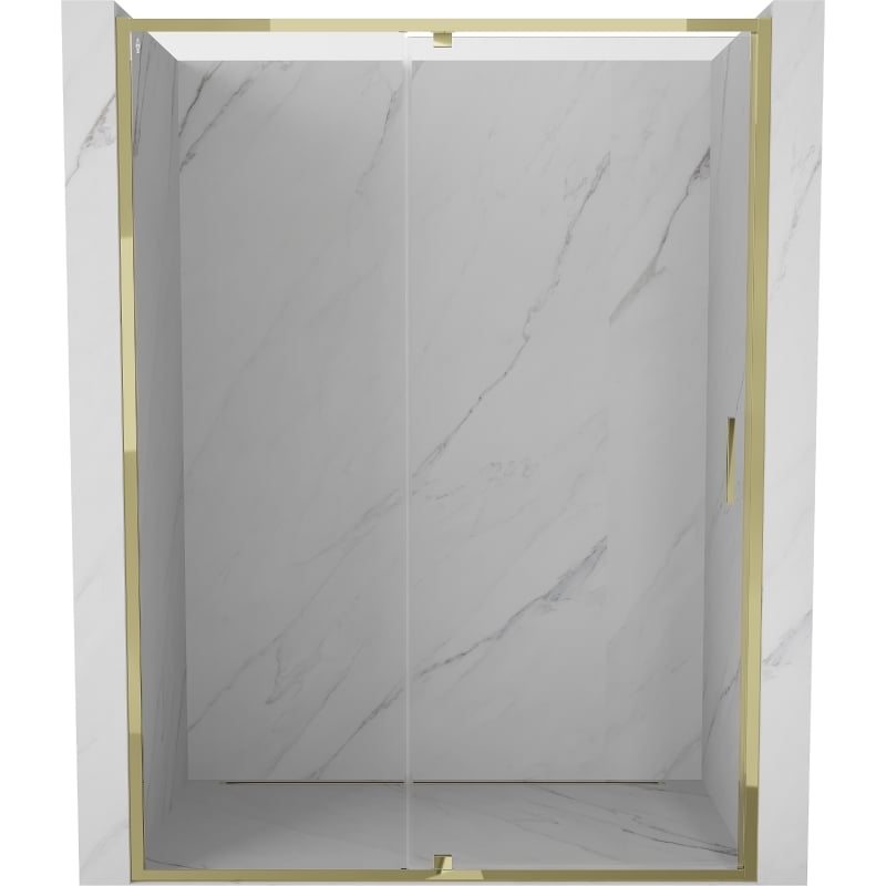 Mexen Exo Duschdrehtür 140 cm, transparent, gold - 819-140-000-50-00