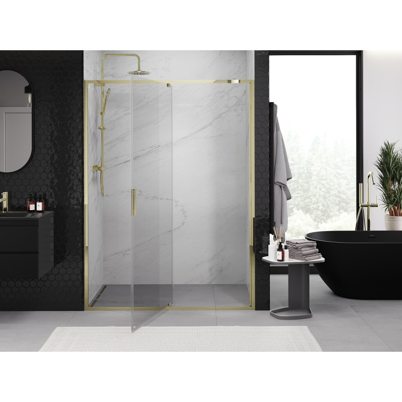 Mexen Exo-R Duschdrehtür 140 cm, transparent, gold - 819-140-000-50-00