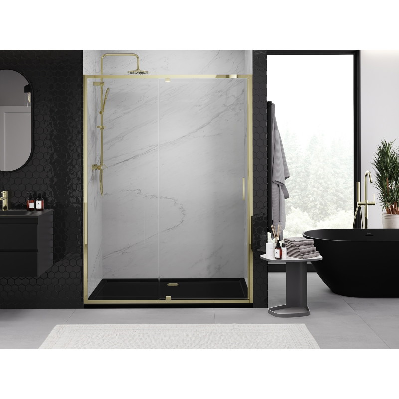 Mexen Exo Duschschwingtür 150 cm, transparent, gold - 819-150-000-50-00
