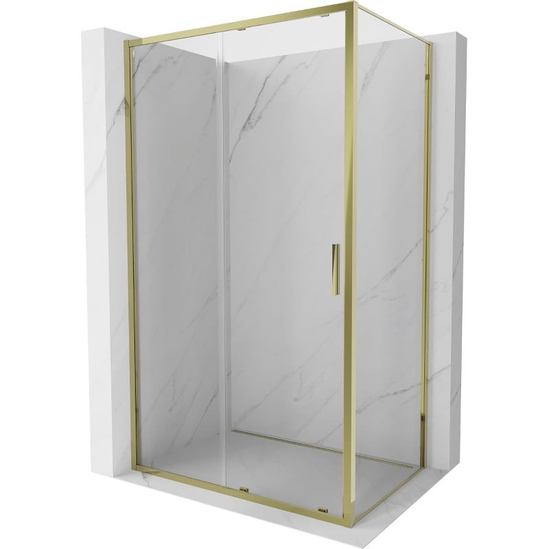Mexen Exo Duschkabine Schiebetür 115 x 80 cm, transparent, gold - 8151-115-080-50-00