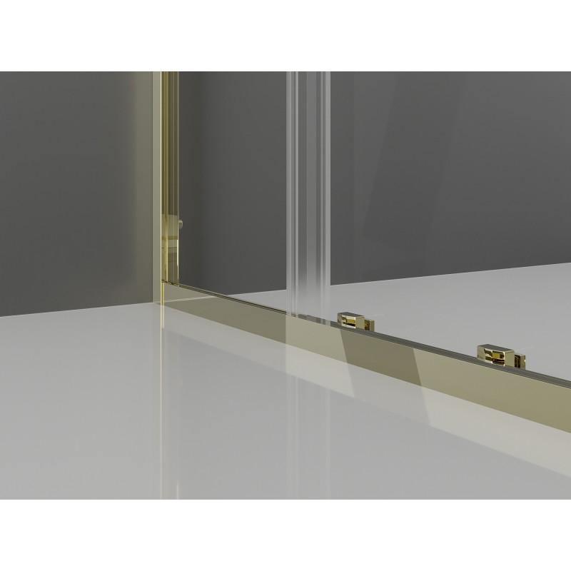 Mexen Exo Duschkabine, Schiebetür 135 x 85 cm, transparent, gold - 8151-135-085-50-00