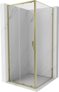 Mexen Exo Duschkabine Schiebetür 90 x 90 cm, transparent, gold - 8151-090-090-50-00