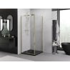 Mexen Exo Duschkabine Schiebetür 90 x 90 cm, transparent, gold - 8151-090-090-50-00