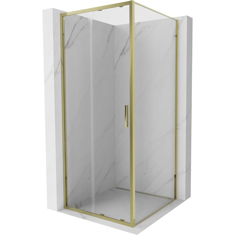 Mexen Exo Duschkabine Schiebetür 95 x 95 cm, transparent, gold - 8151-095-095-50-00