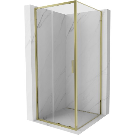 Mexen Exo Duschkabine Schiebetür 95 x 95 cm, transparent, gold - 8151-095-095-50-00