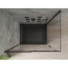 Mexen Omega Schiebeduschkabine 120 x 80 cm, transparent, schwarz + Flat Duschwanne, schwarz - 825-120-080-70-00-4070B