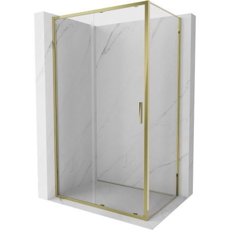 Mexen Exo Duschkabine Schiebetür 115 x 100 cm, transparent, gold - 8151-115-100-50-00