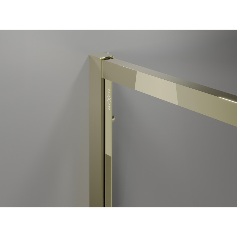 Mexen Exo Duschkabine verschiebbar 145 x 100 cm, transparent, golden - 8151-145-100-50-00