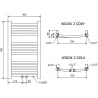 Mexen Ares elektrischer Heizkörper 700 x 400 mm, 300 W, weiß - W102-0700-400-2300-20