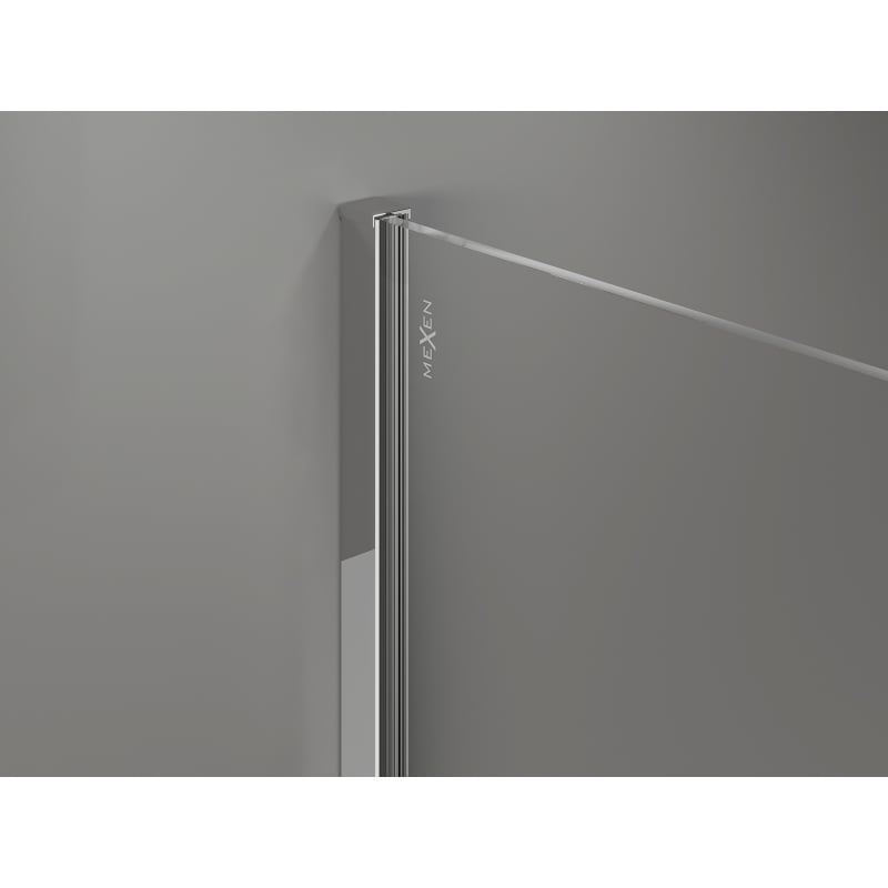 Mexen Kioto-X Duschwand Walk-in 60 x 200 cm, transparent 10 mm, Chrom - 800-060-101-01-00-X
