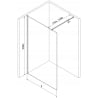 Mexen Kioto-X Duschwand Walk-in 120 x 200 cm, transparent 10 mm, Chrom - 800-120-101-01-00-X