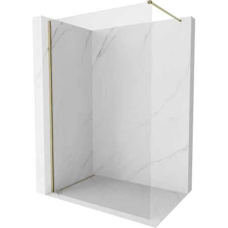 Mexen Kioto-X Duschwand Walk-in 50 x 200 cm, transparent 10 mm, gold - 800-050-101-50-00-X