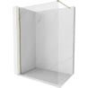 Mexen Kioto-X Duschwand Walk-in 80 x 200 cm, transparent 10 mm, gold - 800-080-101-50-00-X