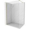 Mexen Kioto-X Duschwand Walk-in 130 x 200 cm, transparent 10 mm, gold - 800-130-101-50-00-X