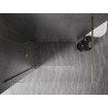 Mexen Kioto-X Duschwand Walk-in 140 x 200 cm, transparent 10 mm, gold - 800-140-101-50-00-X