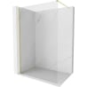 Mexen Kioto-X Duschwand Walk-in 50 x 200 cm, transparent 10 mm, gold gebürstet - 800-050-101-55-00-X