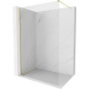 Mexen Kioto-X Duschwand Walk-in 160 x 200 cm, transparent 10 mm, gold gebürstet - 800-160-101-55-00-X