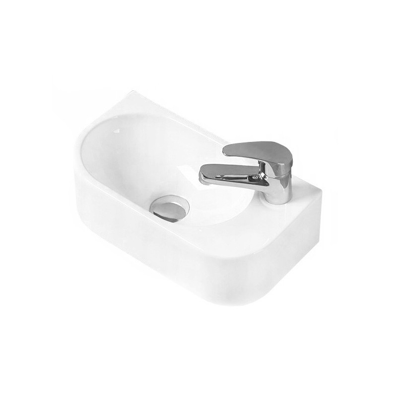 Mexen Viera linksseitiges Aufsatzwaschbecken 40 x 21 cm, weiß - 21274000L