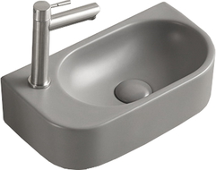 Mexen Viera Aufsatzwaschbecken rechts 40 x 21 cm, hellgrau matt - 21274061R