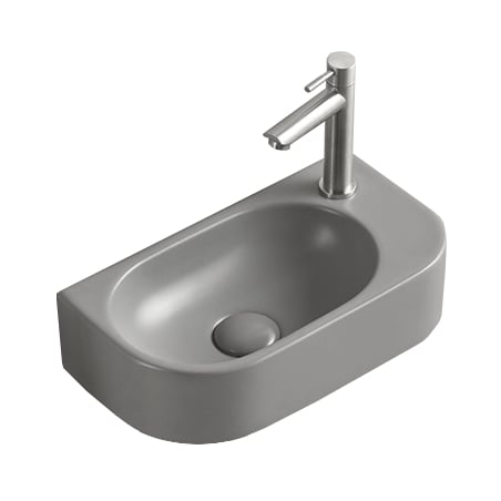 Mexen Viera Aufsatzwaschbecken links 40 x 21 cm, hellgrau matt - 21274061L