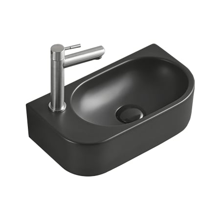 Mexen Viera rechte, aufsitzbare Waschbecken 40 x 21 cm, schwarz matt - 21274085R