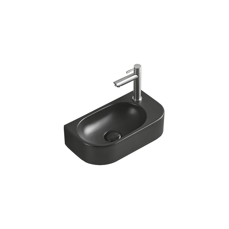 Mexen Viera Waschtischarmatur links 40 x 21 cm, schwarz matt - 21274085L