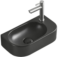 Mexen Viera Aufsatzwaschbecken links 40 x 21 cm, schwarz matt - 21274085L