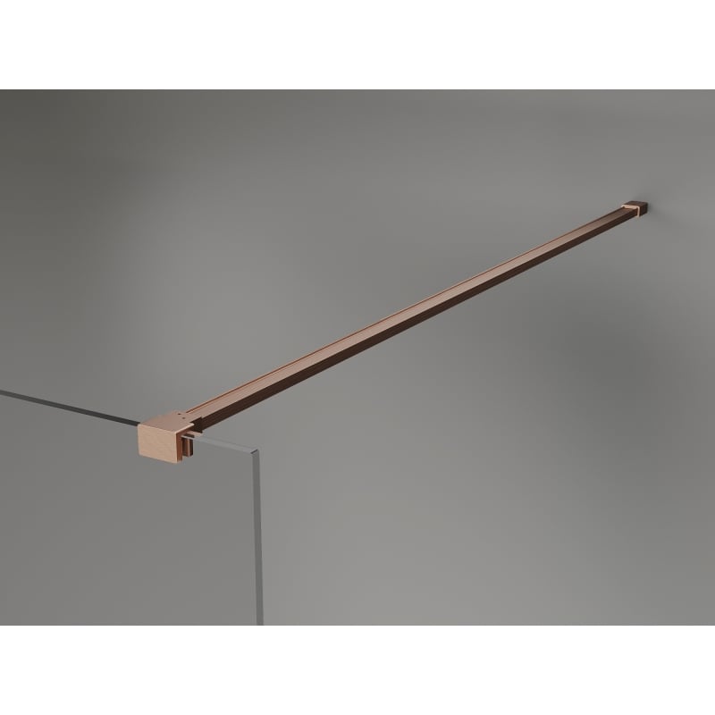 Mexen Kioto-X Duschwand Walk-in 80 x 200 cm, transparent 10 mm, gebürstetes Kupfer - 800-080-101-65-00-X