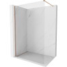 Mexen Kioto-X Duschwand Walk-in 100 x 200 cm, transparent 10 mm, gebürstetes Kupfer - 800-100-101-65-00-X
