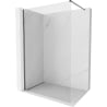 Mexen Kioto-X Duschwand Walk-in 120 x 200 cm, transparent 10 mm, gebürstetes Gun Gray - 800-120-101-66-00-X