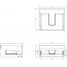 Mexen Box-A Korpus des Waschtischunterschranks 50 cm, 1 Schublade, weiß matt - 91AX0-0500-235-1-01