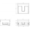 Mexen Box-A Unterschrankkorpus 50 cm, 1 Schublade, Graphit Matt - 91AX0-0500-235-1-66