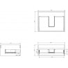 Mexen Box-A Unterschrankkorpus 60 cm, 1 Schublade, graues Matt - 91AX0-0600-235-1-62