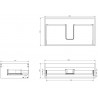 Mexen Box-A Korpus Unterschrank 80 cm, 1 Schublade, Graphit Matt - 91AX0-0800-235-1-66