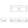 Mexen Box-A Korpus des Waschtischunterschranks 120 cm, 1 Schublade, Schwarz Matt - 91AX0-1200-235-1-71