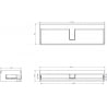 Mexen Box-A Korpus des Waschtischunterschranks 140 cm, 1 Schublade, Eiche - 91AX0-1400-235-1-81