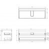 Mexen Box-A Korpus des Waschtischunterschranks 120 cm, 2 Schubladen, weiß matt - 91AX0-1200-470-2-01