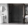 Mexen Kioto-X Duschwand Walk-in 150 x 200 cm, transparent 10 mm, schwarz - 800-150-101-70-00-X