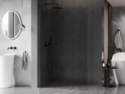 Mexen Kioto-X Duschwand Walk-in 110 x 200 cm, transparent 10 mm, Gun Metal - 800-110-101-95-00-X