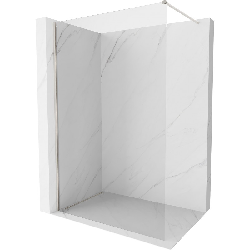Mexen Kioto-X Duschwand Walk-in 50 x 200 cm, transparent 10 mm, gebürstetes Nickel - 800-050-101-97-00-X