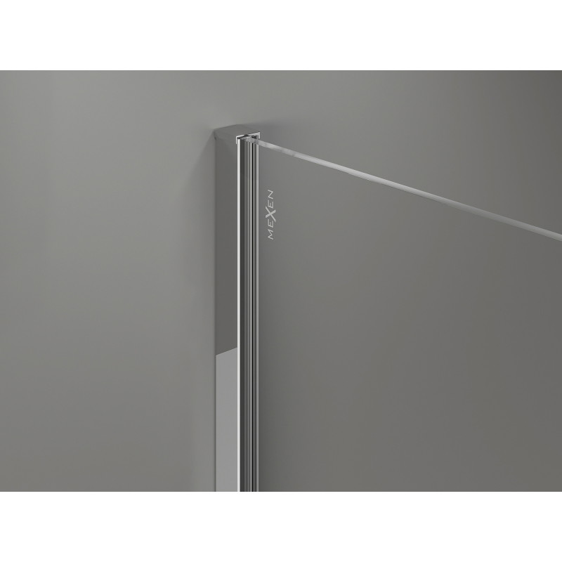 Mexen Kioto-X Walk-in-Duschwand 90 x 200 cm, matt 10 mm, Chrom - 800-090-101-01-30-X