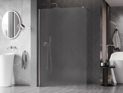 Mexen Kioto-X Duschwand Walk-in 140 x 200 cm, Frost 10 mm, Chrom - 800-140-101-01-30-X