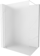 Mexen Kioto-X Duschwand Walk-in 110 x 200 cm, Mattglas 10 mm, Weiß - 800-110-101-20-30-X