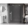 Mexen Kioto-X Duschwand Walk-in 110 x 200 cm, Mattglas 10 mm, Weiß - 800-110-101-20-30-X