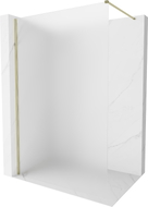 Mexen Kioto-X Duschwand Walk-in 90 x 200 cm, Frost 10 mm, Gold - 800-090-101-50-30-X