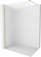 Mexen Kioto-X Duschwand Walk-in 140 x 200 cm, frosted 10 mm, gold - 800-140-101-50-30-X