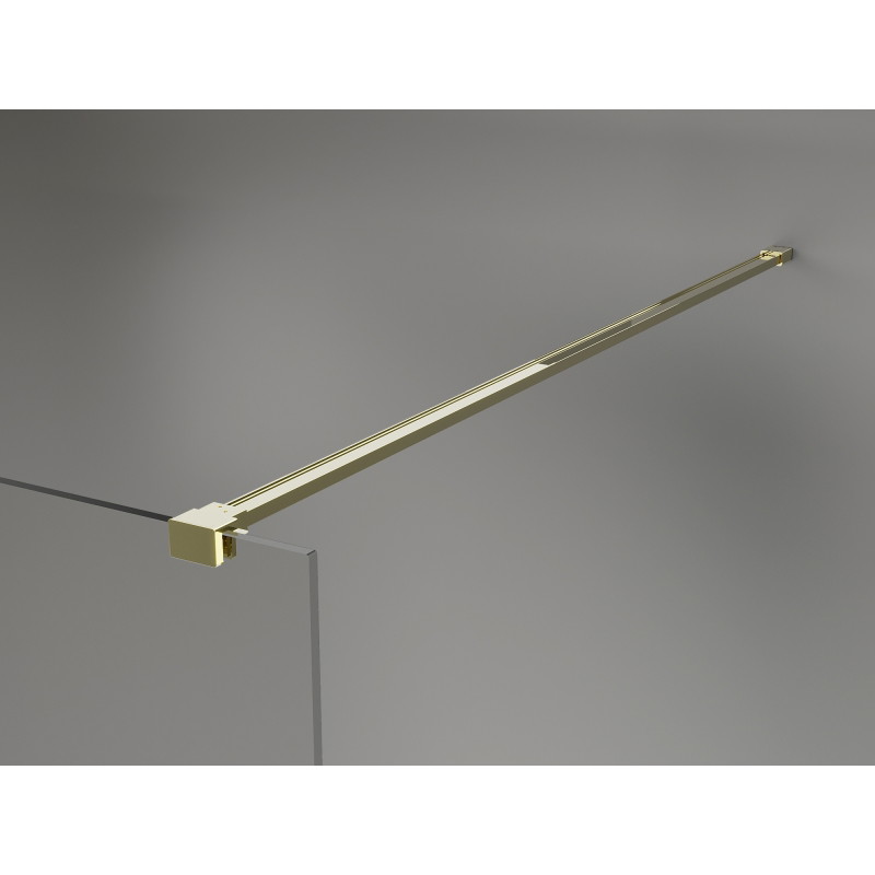 Mexen Kioto-X Duschwand Walk-in 140 x 200 cm, frosted 10 mm, gold - 800-140-101-50-30-X