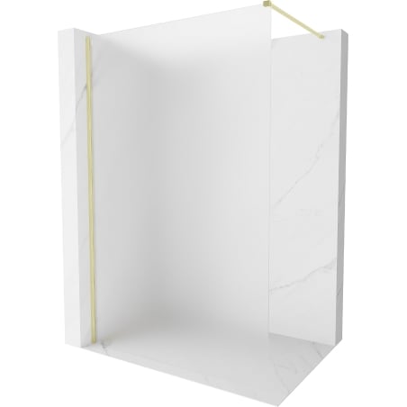 Mexen Kioto-X Duschwand Walk-in 60 x 200 cm, mattiert 10 mm, gold gebürstet - 800-060-101-55-30-X