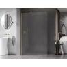 Mexen Kioto-X Duschwand Walk-in 90 x 200 cm, satiniert 10 mm, gebürstetes Gold - 800-090-101-55-30-X
